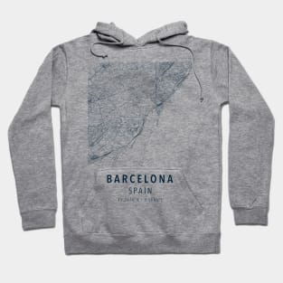 barcelona simple map Hoodie